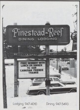 Pinestead Reef Resort (Reef Motel) - 1980 Ad From High School Yearbook (newer photo)